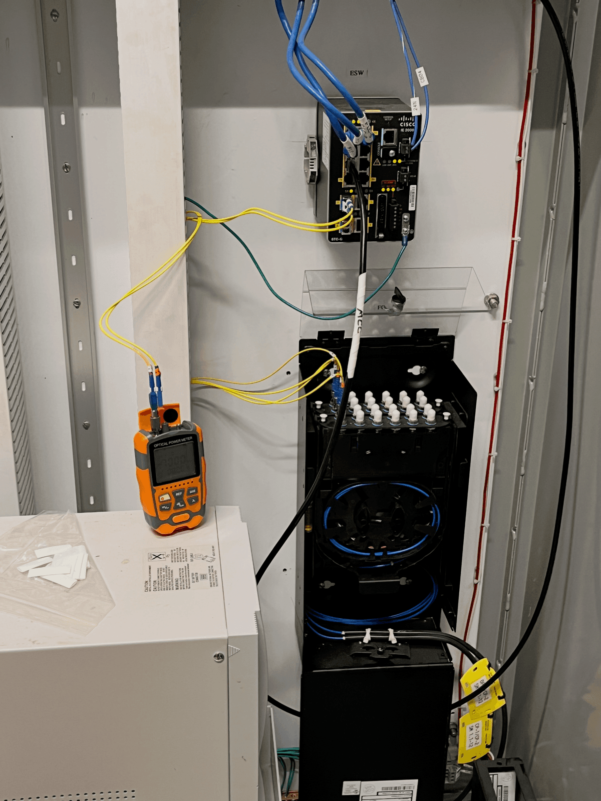 Fiber and copper network connectivity installation